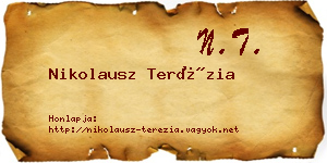 Nikolausz Terézia névjegykártya